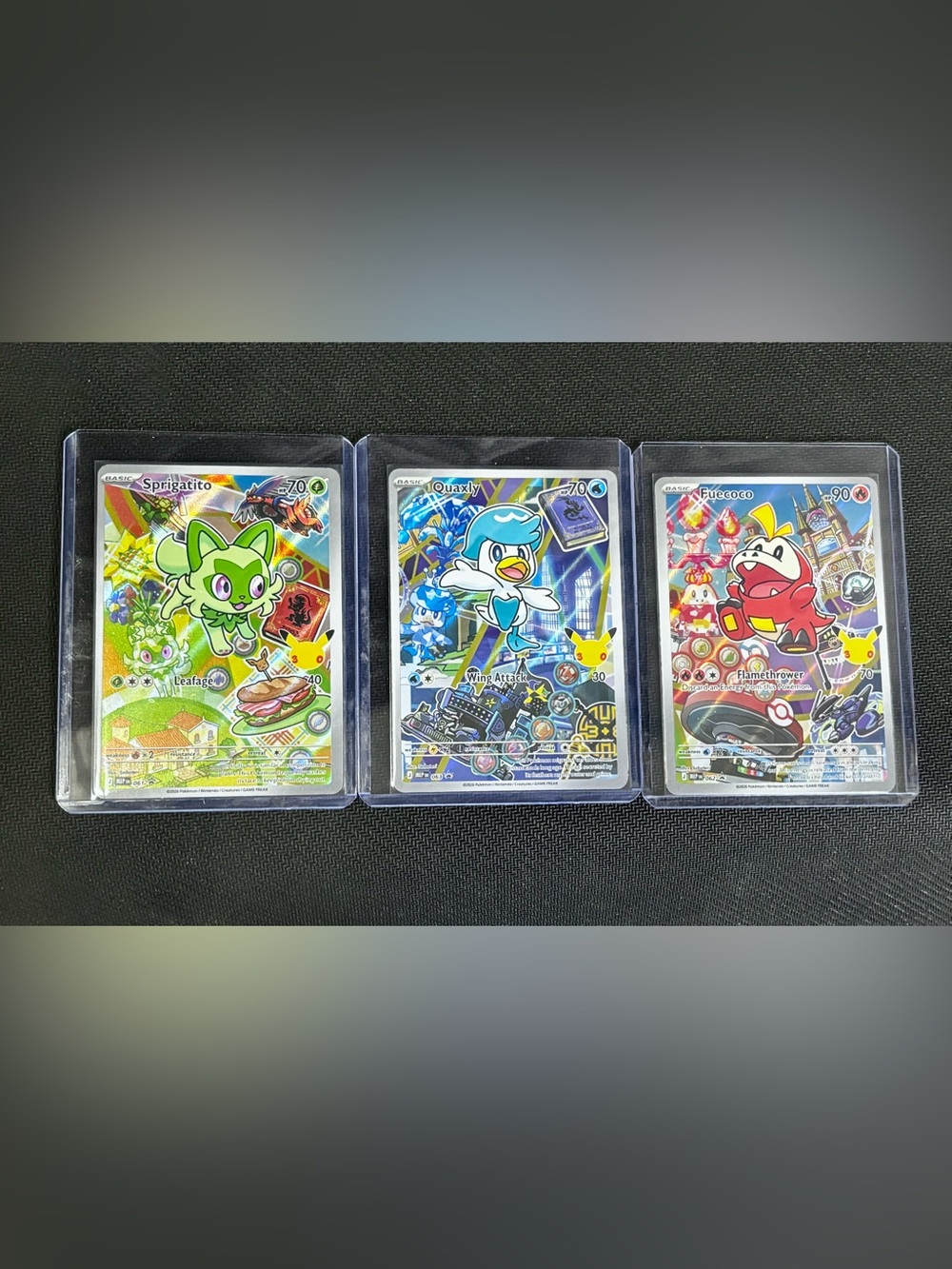 Sprigatito Fuecoco Quaxly SERIES 3 First Partner Illustration FULL SET MINT